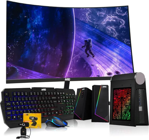 HP G3 - PC de escritorio para juegos, Intel i7 6ª generación, GT 1030, 32 GB de RAM, SSD de 512 GB + disco duro de 2 TB, monitor de 22 pulgadas,
