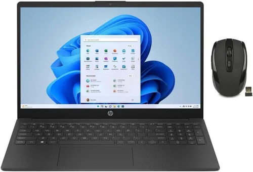 HP Laptop con pantalla HD de 15.6 pulgadas, procesador Intel N200, gráficos Intel UHD, Microsoft 365 incluido, negro, 4 GB de RAM, SSD de 128 GB,