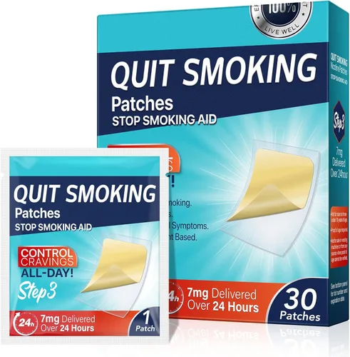 Paso 3 | 7 mg, parches para dejar de fumar 30 unidades, Stop Aid para ayudar a dejar ese trabajo, parche del sistema transdérmico - Información del