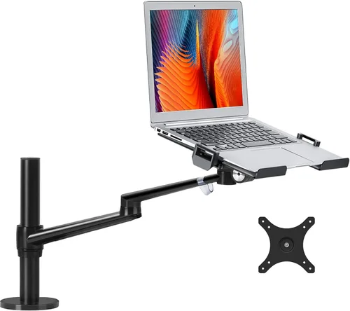 Viozon Soporte de montaje para laptop/notebook/proyector, altura ajustable, soporte de un solo brazo de 12 a 17 pulgadas, portátil, tableta, VESA